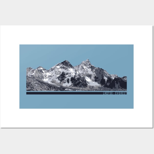 Everst mountain Illustration Wall Art by High Altitude